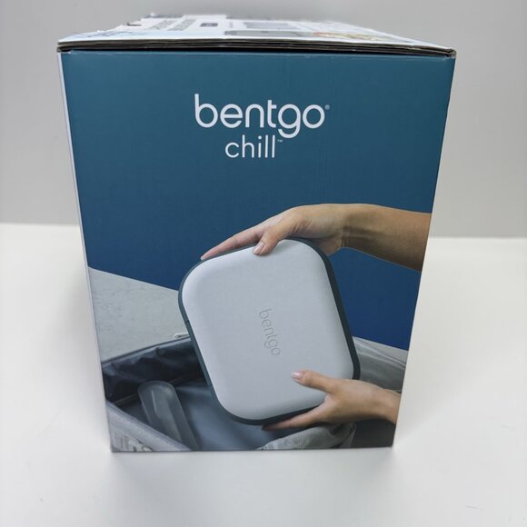 New Bentgo Chill XL 5 Cup Lunch Box Set Ice Pack 3/4 Compartment 8B03WB Blue - Picture 3 of 10